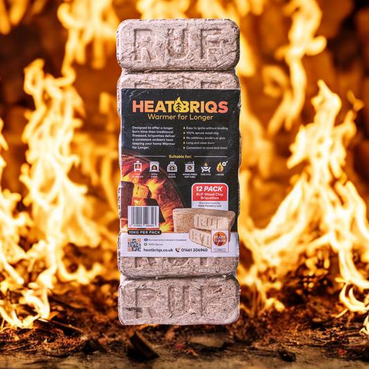 1x pack of 12 HeatBriqs Firewood Briquettes